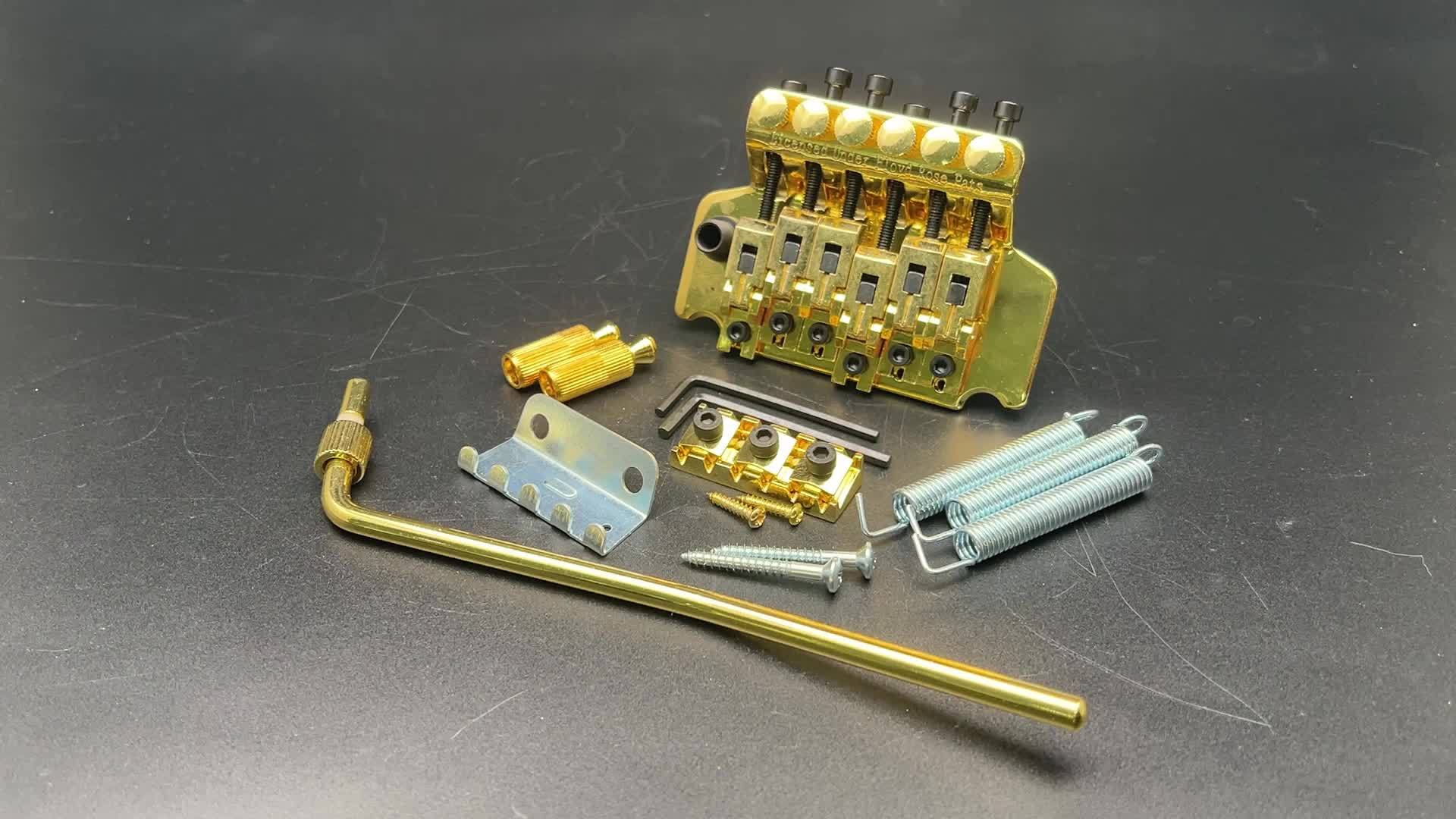 Electric Guitar Tremolo Bridge Double Locking Systyem Black/Silvery/Golden - Image 9