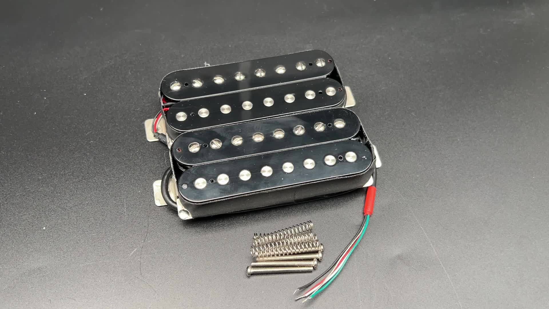1pc Alnico 5 Humbucker Electric Guitar Pickup - 8-String, N-10K/B-15K Coil Splitting, Metal Construction, Uncharged Power Mode, Black, High-Quality Sound for All String Instruments, Guitar Pickup, Allstring Instrument, Sleek Metallic Finish, Durable Construction - Image 9