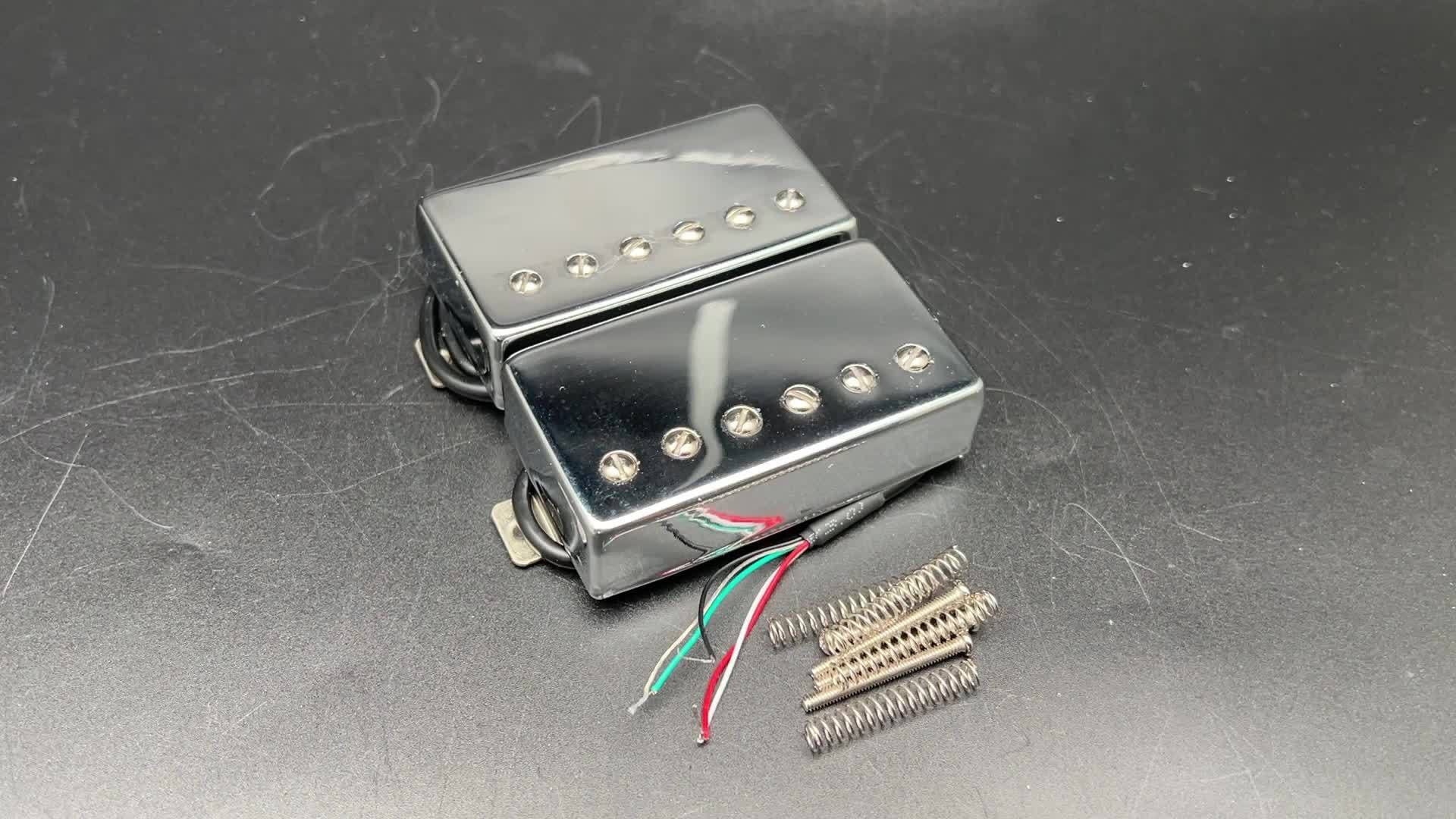 2pcs of Aluminum-Nickel-Cobalt 5 Spring Dual-Coil Guitar Pickups with 4 Coil Wire, 7. 5K/15K Coil Split Aluminum-Nickel-Cobalt V LP Pickups., Guitar Replacement Pickups, Highoutput Pickups, Split Coil System, Highquality Coils, Durable Pickups - Image 8