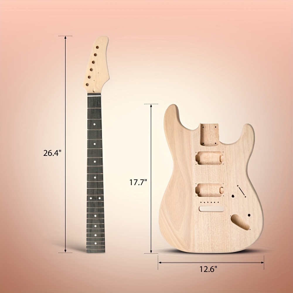 Glarry DIY Electric Guitar Kit for Beginners with Mahogany Body & Maple Neck - Full Components Build Your Own Guitar, H-H-H Humbucker Pickups, 24-Fret Rosewood Board, Tremolo Bridge & Cable/Strap Included (6-String) - Image 14