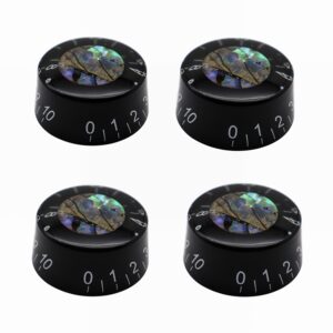 [High-Quality Guitar Knobs] 4pcs High-Quality Black Acrylic Electric Guitar Knobs | Durable Volume & Tone Controls for Les Paul and Bass Guitars