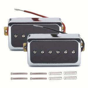1 Set (N+B) Electric Guitar LP Pickup P90 Pickup Single Coil Pickup Six-string Electric Guitar Pickup O Style Brass Cover Pickup Humbucker Size Single Coil Pickup