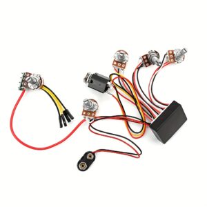 High-End Bass Preamp Line Pickup with Active/Passive EQ for Guitar, Noise Reduction, 2-Way Switch, 3-Way Switch, 4-Way Switch, 5-Way Switch, 6-Way Switch, 7-Way Switch, Guitar Pickup