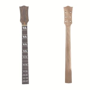 YoungMonic Unfinished 22 Fret 24.75inch Mahogany Electric Guitar Neck Rosewood Fretboard Bolt On Heel Nice Inlay, Instrument Repair Part, Diy Guitar Build, Vintage Guitar Look, Classic Guitar Design, Handcrafted Guitar Part, Highquality Wood, Fretboard Extension, Extended Guitar Neck, Guitar Technicians, Diy Guitar Builders