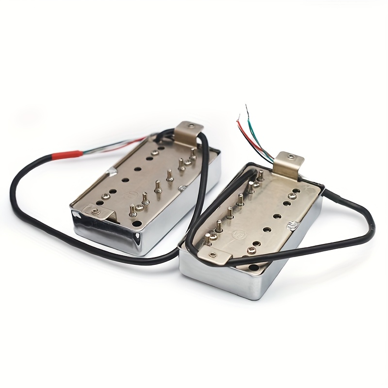 2pcs of Aluminum-Nickel-Cobalt 5 Spring Dual-Coil Guitar Pickups with 4 Coil Wire, 7. 5K/15K Coil Split Aluminum-Nickel-Cobalt V LP Pickups., Guitar Replacement Pickups, Highoutput Pickups, Split Coil System, Highquality Coils, Durable Pickups - Image 6