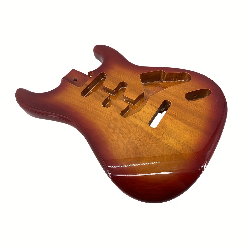 Siemonic Electric Guitar Body, Mahogany Wood, Nice Painting Yellow, Bolt On Heel, Replacement Guitar Bodies Parts