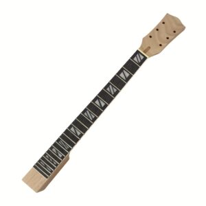 songmaker New Guitar Neck 22 Fret 24.75 Inch Mahogany Rosewood Fretboard Unfinished Inlay Truss Rod Electric Guitar Neck Parts