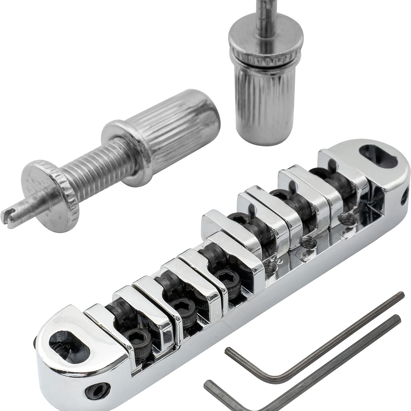 Epiphone Les Paul SG Style Guitar Locking Roller Bridge - Tune-O-Matic Tremolo System with Locking Mechanism, Heavy-Duty Staggered Design, 51.5mm Replacement Bridge for SG-335/Les Paul Guitars (Compatible with Epiphone Models