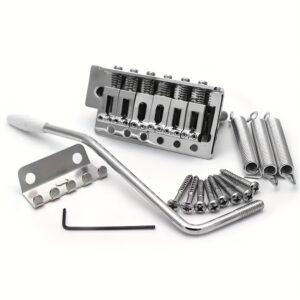 [Alloy Guitar Bridge Set] Alloy Single Bridge and Tail Block Set for Electric Guitar | Vibrato System with Screws and Tools, Suitable for 6-Series