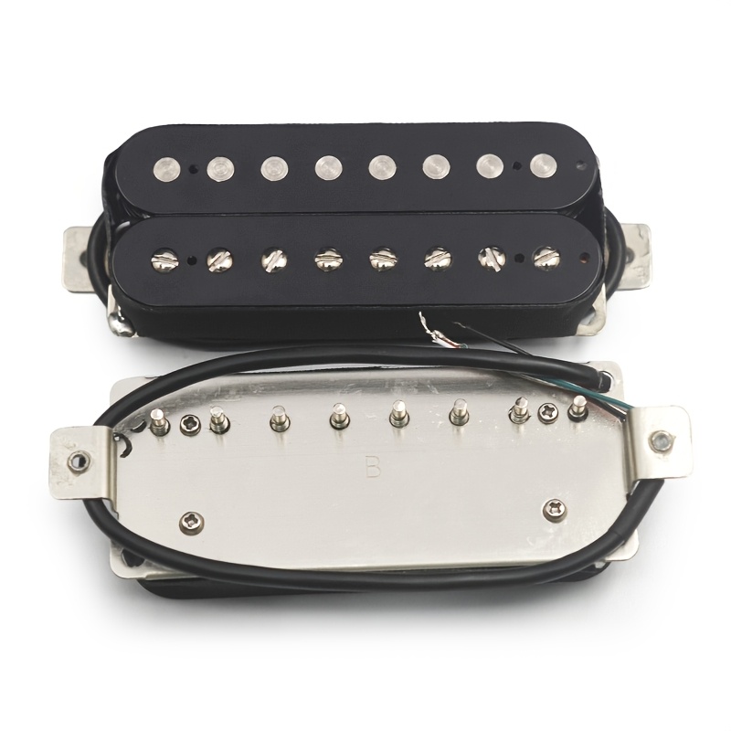 1pc Alnico 5 Humbucker Electric Guitar Pickup - 8-String, N-10K/B-15K Coil Splitting, Metal Construction, Uncharged Power Mode, Black, High-Quality Sound for All String Instruments, Guitar Pickup, Allstring Instrument, Sleek Metallic Finish, Durable Construction - Image 4