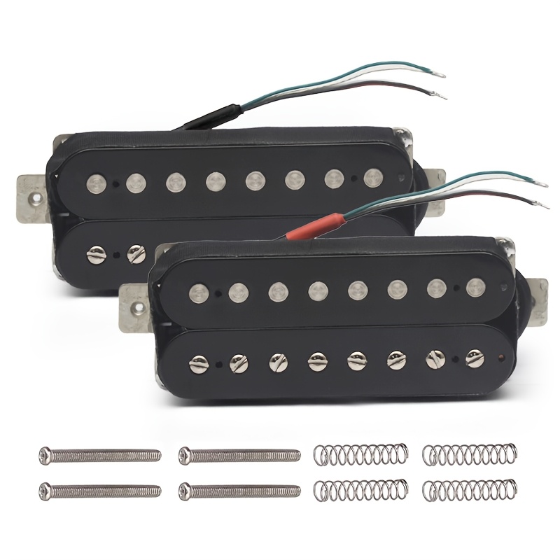 1pc Alnico 5 Humbucker Electric Guitar Pickup - 8-String, N-10K/B-15K Coil Splitting, Metal Construction, Uncharged Power Mode, Black, High-Quality Sound for All String Instruments, Guitar Pickup, Allstring Instrument, Sleek Metallic Finish, Durable Construction - Image 5