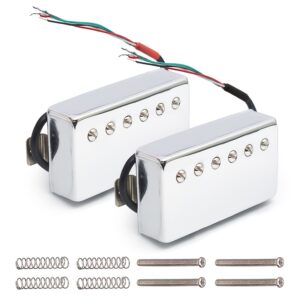 2pcs of Aluminum-Nickel-Cobalt 5 Spring Dual-Coil Guitar Pickups with 4 Coil Wire, 7. 5K/15K Coil Split Aluminum-Nickel-Cobalt V LP Pickups., Guitar Replacement Pickups, Highoutput Pickups, Split Coil System, Highquality Coils, Durable Pickups