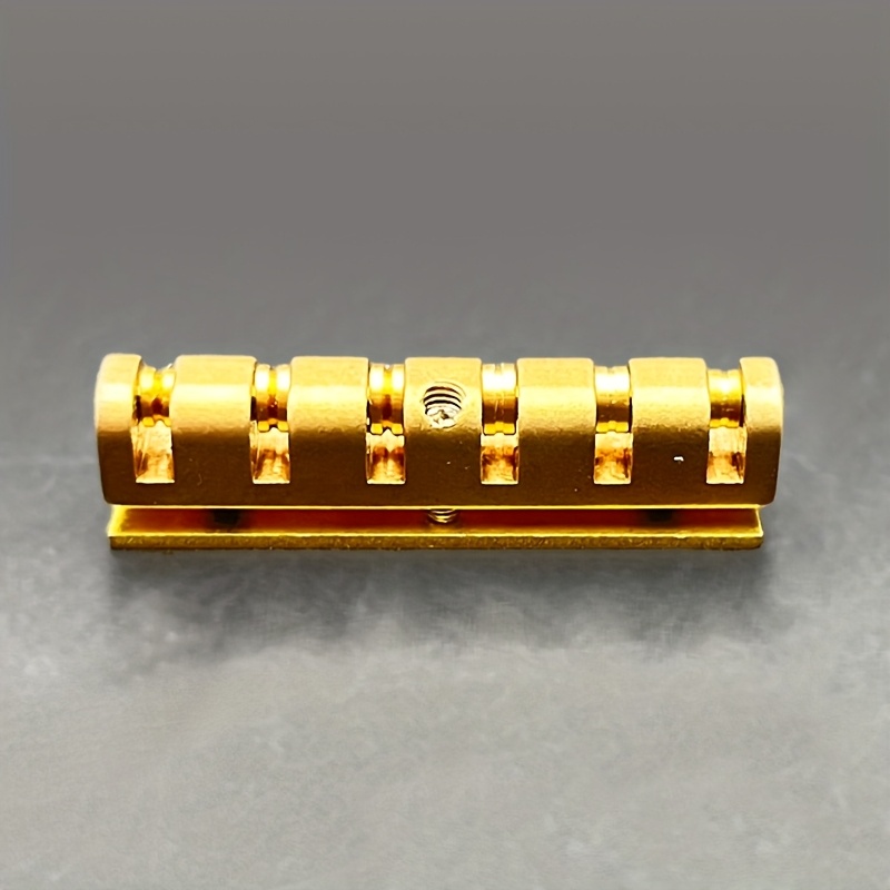 1x CNC Machined Brass Roller Guitar Nut - Adjustable Height (43mm) with 3-Screw System, Compatible with Les Paul LP SG Electric Guitars, -Toned Durable Replacement for 6-String Fretted Instruments (Precision Fit LP/SG Style) - Image 5