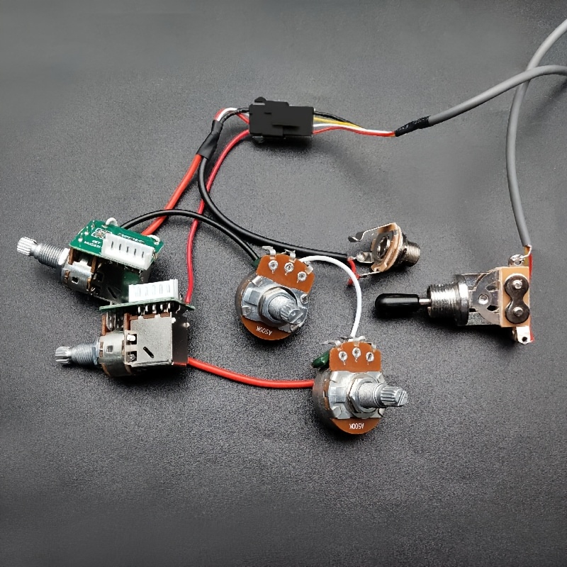 Epi Loaded Pre-wired Guitar Wiring Harness 2T2V with Coil Split Prewired Kits for LP SG DOT - Black, 2-Tone Design, High-Quality Connectors, Easy Installation, Compatible with Electric Guitars, Guitar Wiring Harness, Dot Style, Durable Construction, Guitar Hardware, Guitar Wiring Kit, Guitar Setup, Professional Setup, Sleek Design, Reliable Connectors, Precision Wiring, Tone Control Kit, Electric Guitar Jack Plate, Telecaster Guitar Part, Electric Guitar Part - Image 3