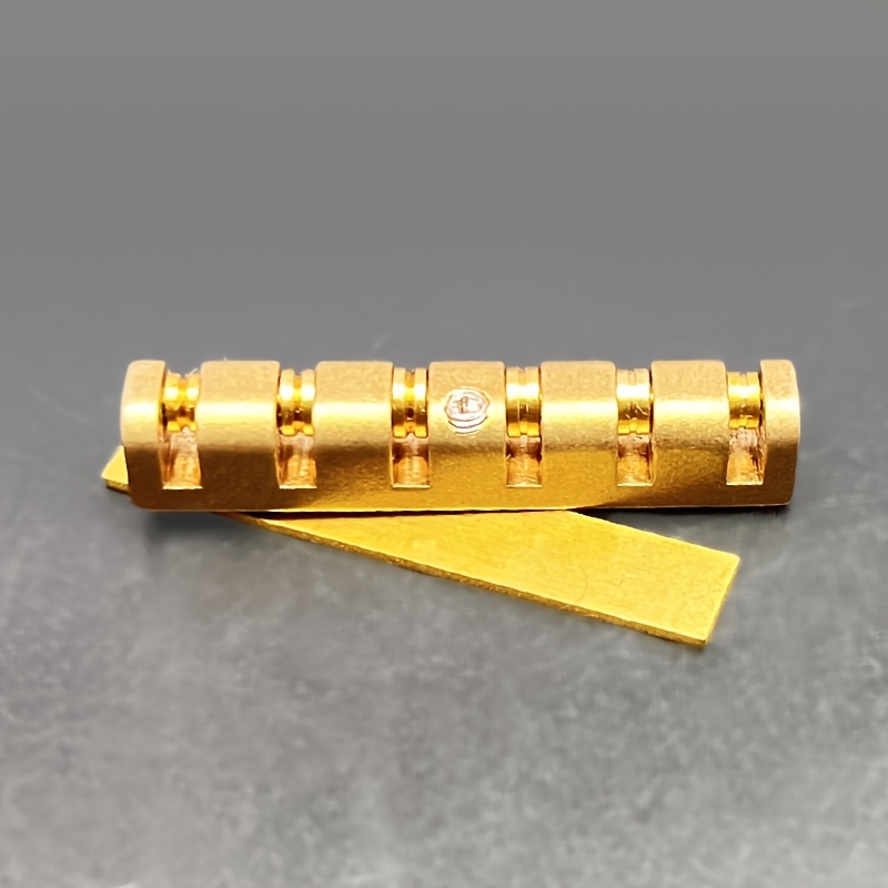 1x CNC Machined Brass Roller Guitar Nut - Adjustable Height (43mm) with 3-Screw System, Compatible with Les Paul LP SG Electric Guitars, -Toned Durable Replacement for 6-String Fretted Instruments (Precision Fit LP/SG Style) - Image 6