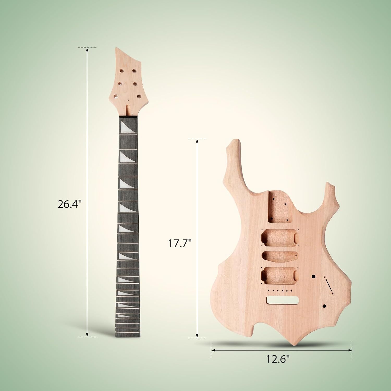 Glarry DIY Electric Guitar Kit for Beginners with Mahogany Body & Maple Neck - Full Components Build Your Own Guitar, H-H-H Humbucker Pickups, 24-Fret Rosewood Board, Tremolo Bridge & Cable/Strap Included (6-String) - Image 10