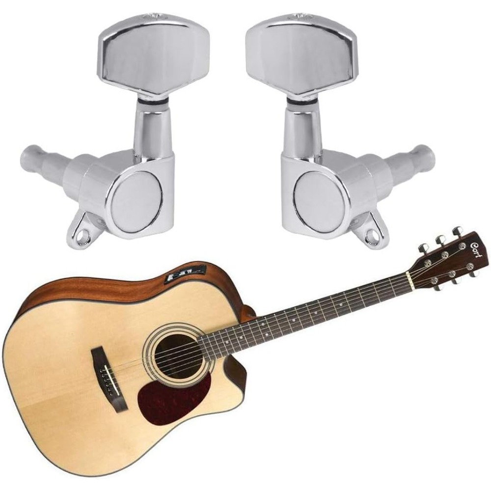 12pcs Guitar Tuning Machines | 101.44oz+3R Machine Heads Pegs, Precision String Tuners, Silvery Grey, for Electric & Acoustic Guitar Parts - Image 3