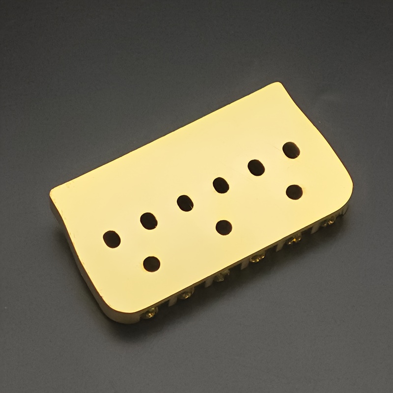 6-string Guitar Fixed Bridge 72.8x38mm- Electric Guitar Metal Hardtail Replacement, Black& Silvery Golden, Fashionable Design, Sturdy Structure, Precision Craftsmanship, Suitable for DIY Guitarists and Instrument Repairers, Instrument Repair - Image 7