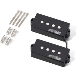 Wilkinson M Series WOPB Variable Gauss Ceramic Bass Humbucker Pickups Set for Precision Bass PB Style 4-String Electric Bass Guitar – High Quality, Durable
