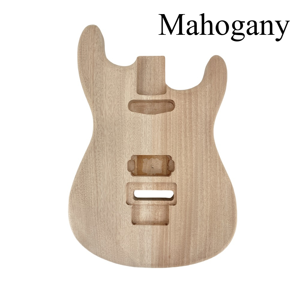 Electric Guitar Body for ST style Guitar Accessory DIY Guitar Body Unfinished Mahogany, Guitar Repair Part, Instrument Customization, Vintage Electric Guitar, Standard Guitar Shape, Unfinished Wood, Durable Mahogany, Replacement Guitar, Musicians Diy - Image 2