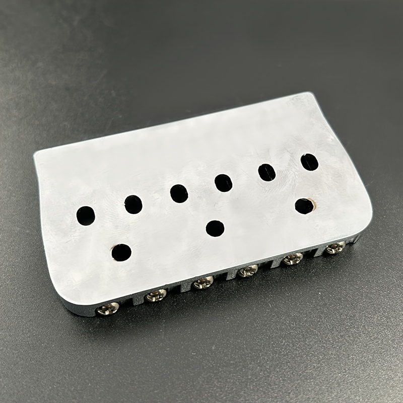 6-string Guitar Fixed Bridge 72.8x38mm- Electric Guitar Metal Hardtail Replacement, Black& Silvery Golden, Fashionable Design, Sturdy Structure, Precision Craftsmanship, Suitable for DIY Guitarists and Instrument Repairers, Instrument Repair - Image 6