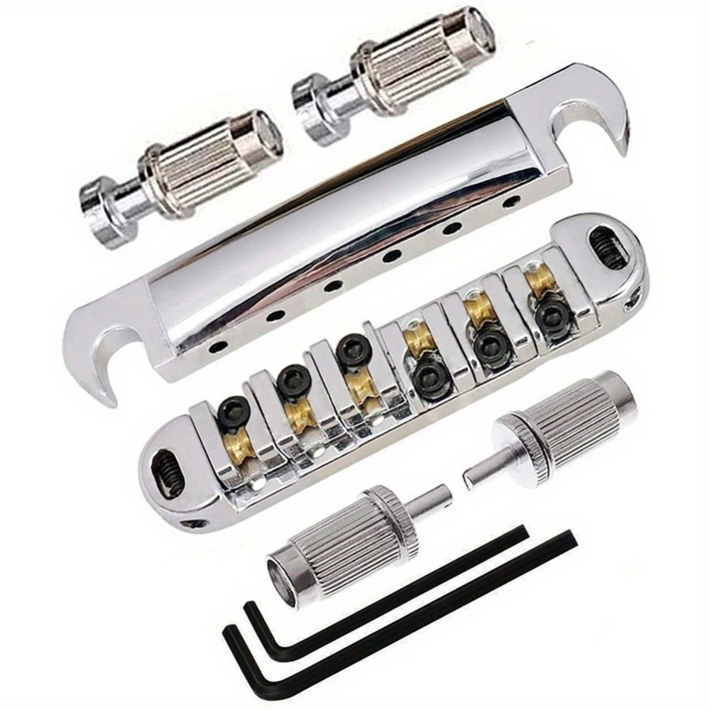 1 Set (U+L) Tune-O-Matic Bridge LP SG Electric Guitar Bridge String Board Bridge Rolling Ball Roller Les Paul Bridge - Image 5