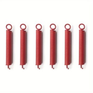 6 in Pack Noiseless Tremolo Springs, Electric Guitar Bridge Spring, Fits FR, TS, NR, DP Style Guitars, Red