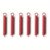 6 in Pack Noiseless Tremolo Springs, Electric Guitar Bridge Spring, Fits FR, TS, NR, DP Style Guitars, Red