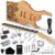 Guitar Kit, Fire Style Mahogany Body Maple Neck Guitar with HH Pickups | Easy to Assemble Kit with All Parts Included – Build Your Own Guitar SFR – D30, Silvery Grey Color
