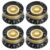 4pcs Volume Tone Speed Control Knobs for Les Paul LP Style Bass Electric Guitar Parts, Transparent Golden, Guitar Hardware, Volume Knobs, Retro Design, Stylish Knobs, Highquality Knobs, Smooth Finish, Replacement Knobs, Bass Parts